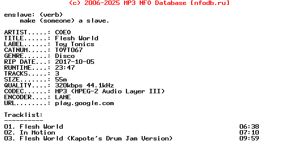 Coeo-Flesh_World-(TOYT067)-WEB-2017