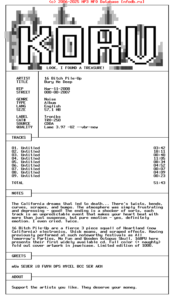 6_Bitch_Pile-Up-Bury_Me_Deep-2007-KORV