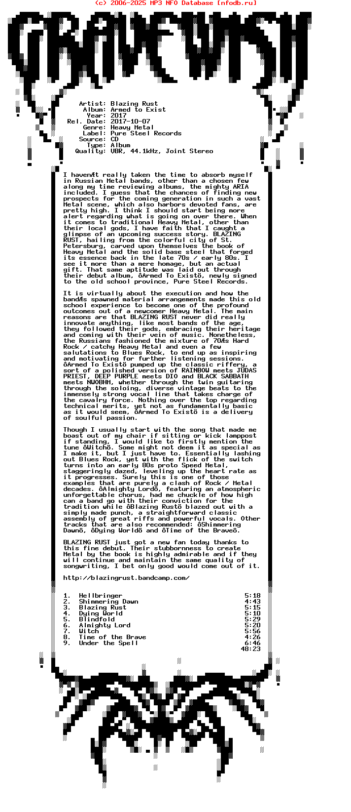 Blazing_Rust-Armed_To_Exist-2017