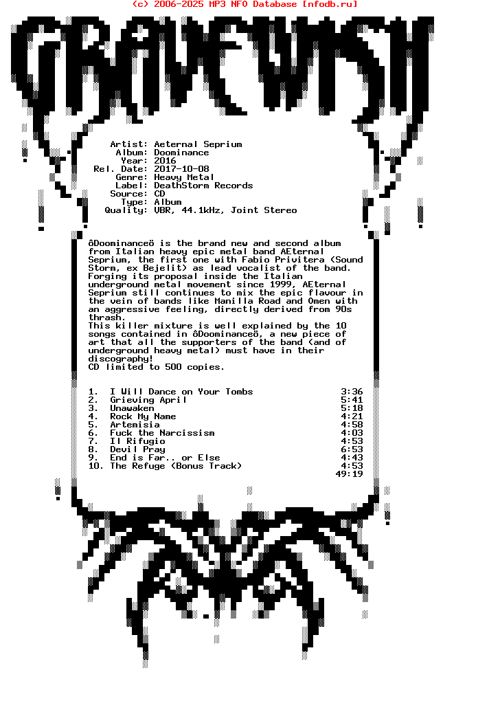 Aeternal_Seprium-Doominance-2016