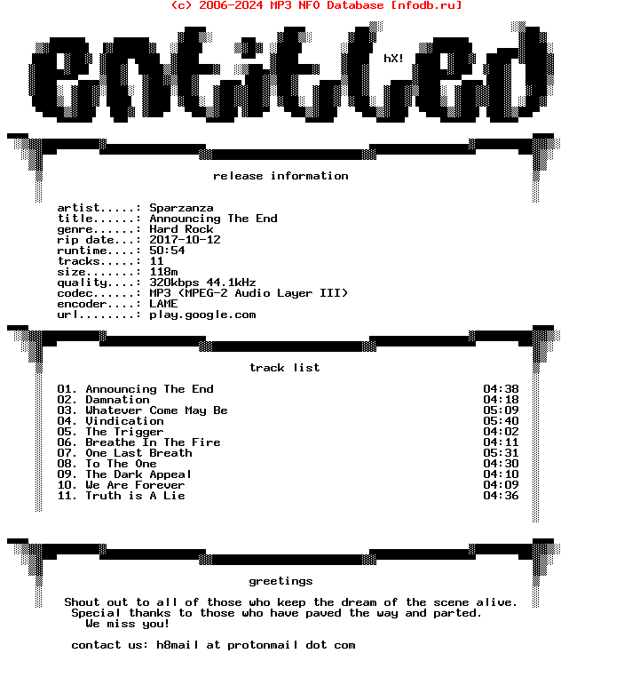 Sparzanza-Announcing_The_End-WEB-2017