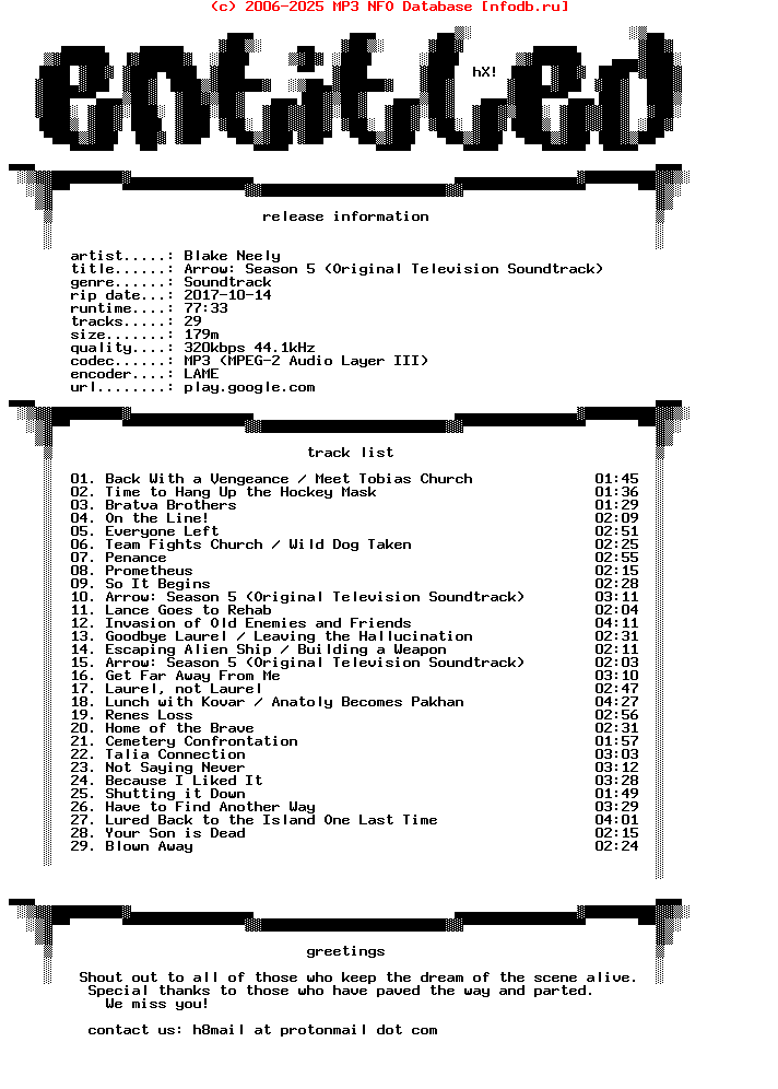 Blake_Neely-Arrow_Season_5_(ORIGINAL_TELEVISION_SOUNDTRACK)-WEB-2017