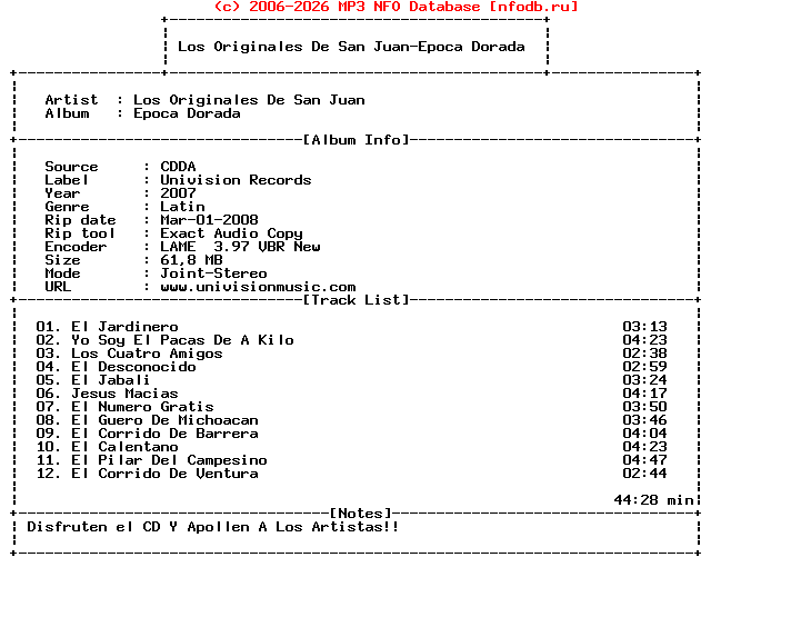 Los_Originales_De_San_Juan-Epoca_Dorada-SP-2007