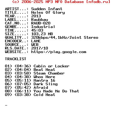 Sudden_Infant-Holes_Of_Glory-(RAUB-020)-WEB-2013