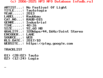 No_Festival_Of_Light-Tautologia-(RAUB-015)-WEB-2013