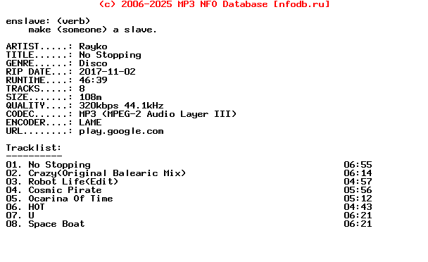 Rayko-No_Stopping-Album-WEB-2017