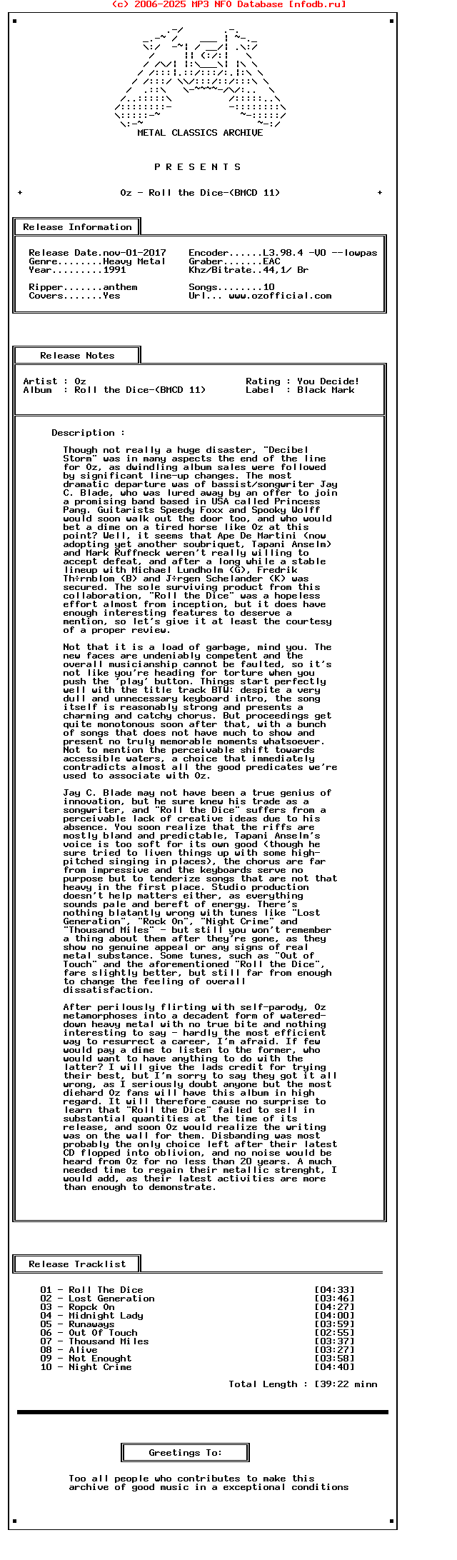 Oz_-_Roll_The_Dice-(BMCD_11)-1991-Mca_Int