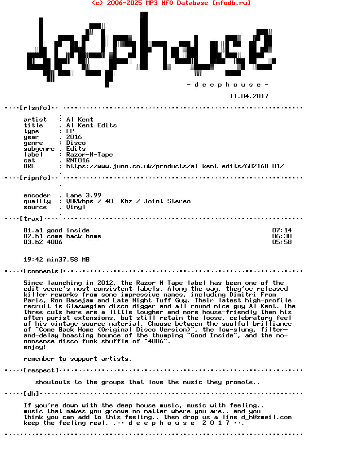 Al_Kent--Al_Kent_Edits-(RNT016)-Vinyl-2016-dh