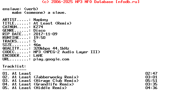 Napkey-At_Least_(REMIX)-(K274)-WEB-2017