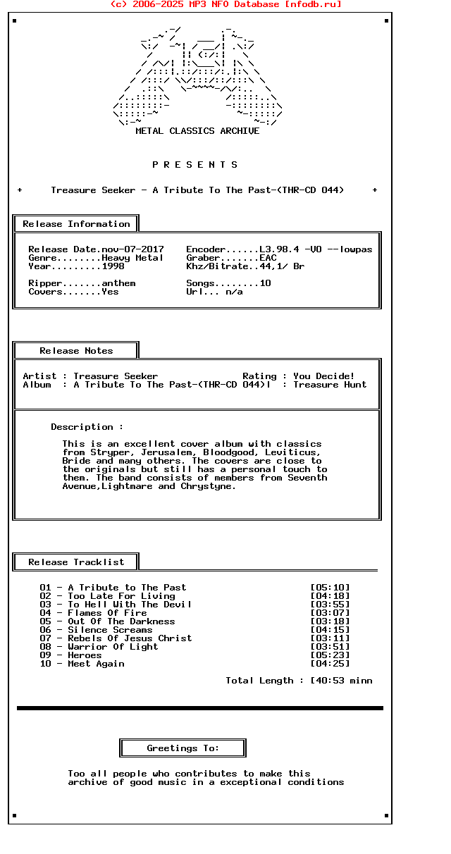 Treasure_Seeker_-_A_Tribute_To_The_Past-(THR-CD_044)-1998-Mca_Int