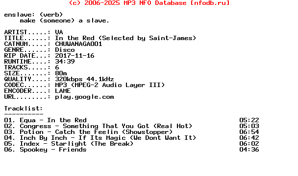 VA-In_The_Red_(SELECTED_BY_SAINT-JAMES)-(CHUWANAGA001)-WEB-2017