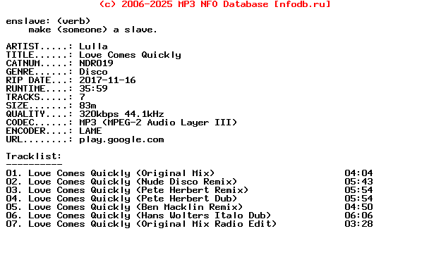 Lulla-Love_Comes_Quickly-(NDR019)-WEB-2017