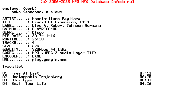 Massimiliano_Pagliara-Devoid_Of_Dimension_Pt1-(PLAYRJC048D)-WEB-2017