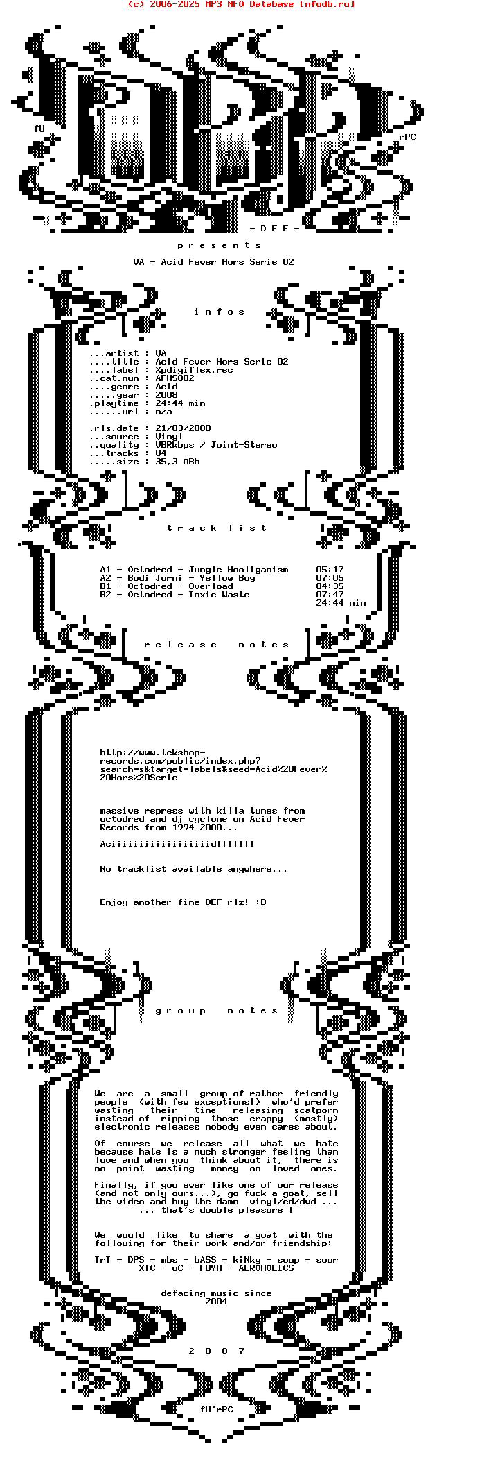 VA-Acid_Fever_Hors_Serie_02-(AFHS002)-Vinyl-2008-DEF