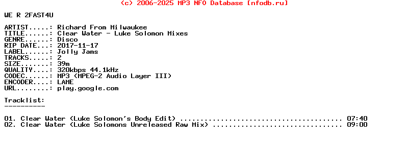 Richard_From_Milwaukee-Clear_Water_-_Luke_Solomon_Mixes-WEB-2017