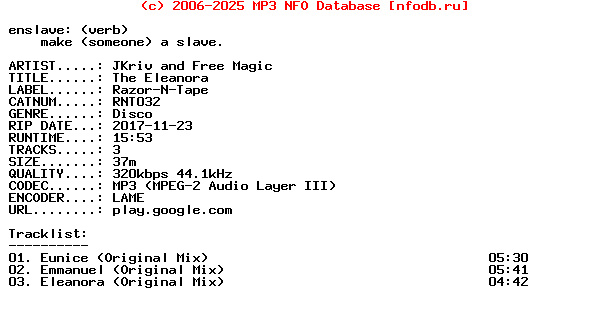 Jkriv_And_Free_Magic-The_Eleanora-EP-(RNT032)-WEB-2017