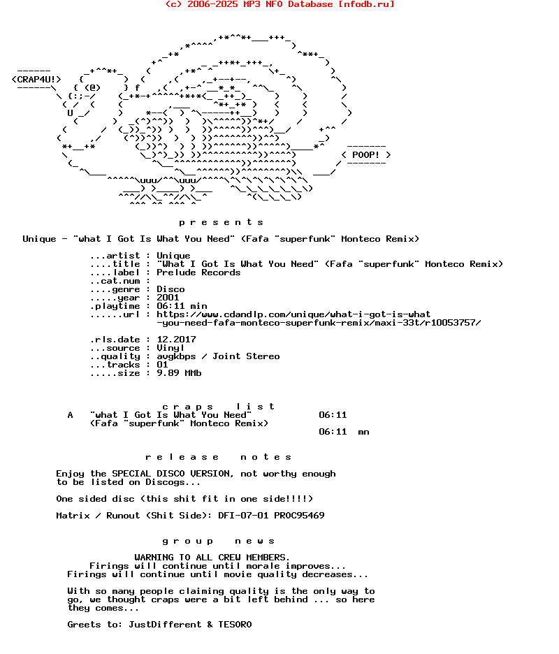 Unique-What_I_Got_Is_What_You_Need_(FAFA_SUPERFUNK_MONTECO_REMIX)-Vinyl-2001-C4U