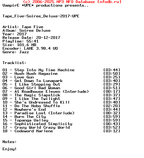 Tape_Five-Soiree_Deluxe-2017-VPE