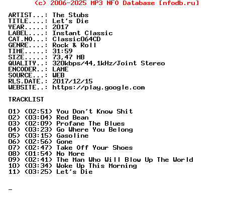 The_Stubs-Lets_Die-WEB-2017-USR