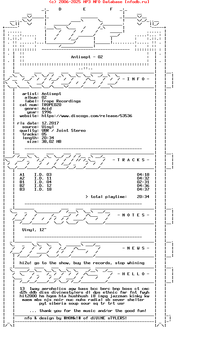 Antisept-02-(TROPE020)-Vinyl-1996