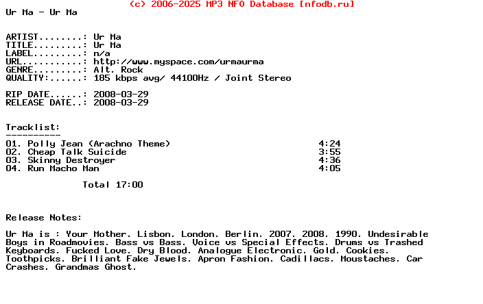 Ur_Ma-Ur_Ma-(EP)-2008