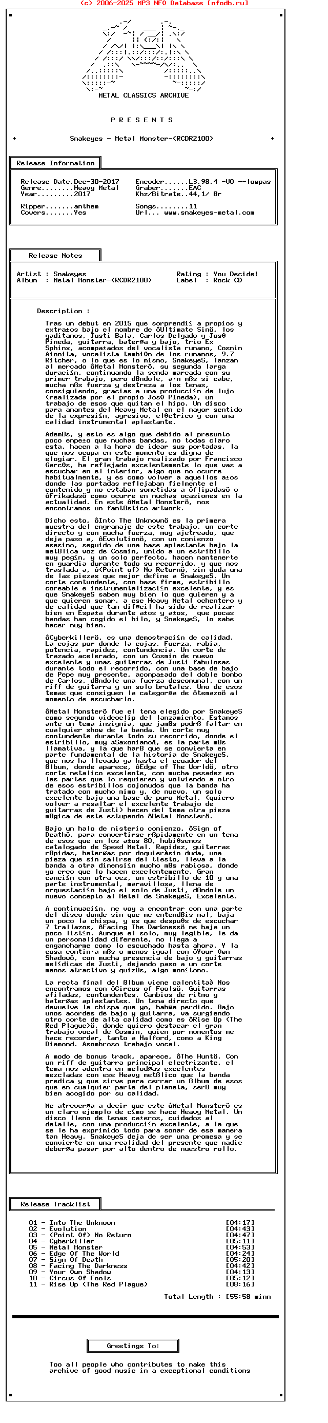 Snakeyes_-_Metal_Monster-(RCDR2100)-2017-Mca