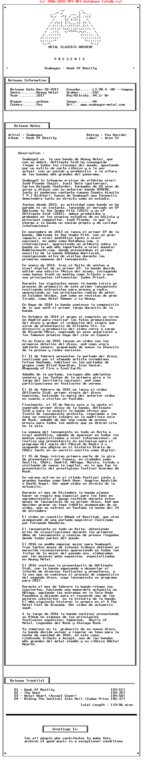 Snakeyes_-_Mask_Of_Reality-CDS-2017-Mca