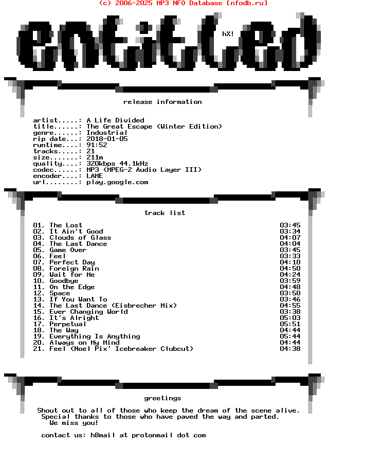 A_Life_Divided-The_Great_Escape_(WINTER_EDITION)-Bonus_Tracks-WEB-2013