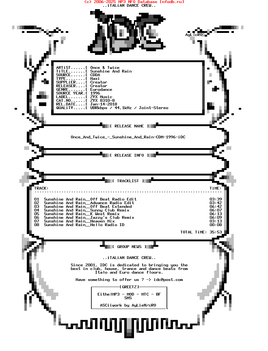 Once_And_Twice_-_Sunshine_And_Rain-CDM-1996-iDC