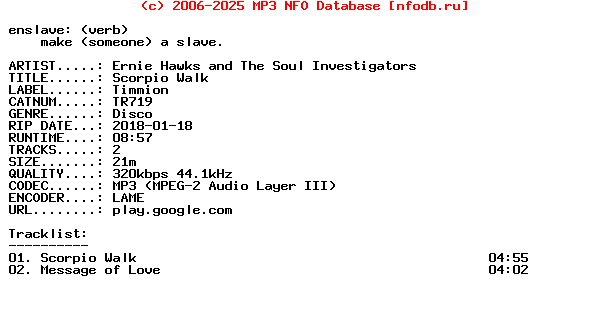 Ernie_Hawks_And_The_Soul_Investigators-Scorpio_Walk-(TR719)-WEB-2018