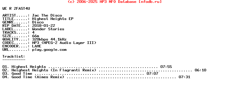 Jac_The_Disco-Highest_Heights_Ep-WEB-2018