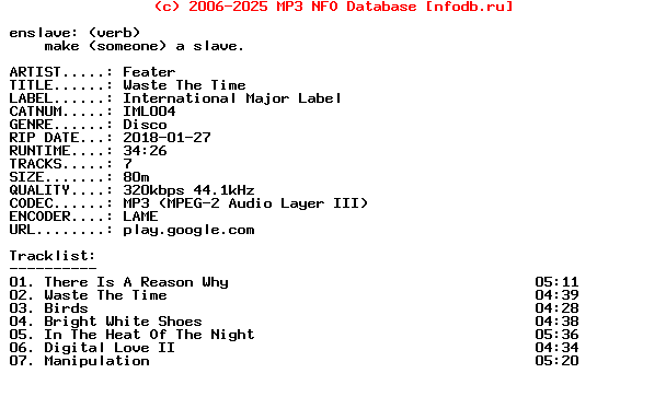 Feater-Waste_The_Time-(IML004)-WEB-2015