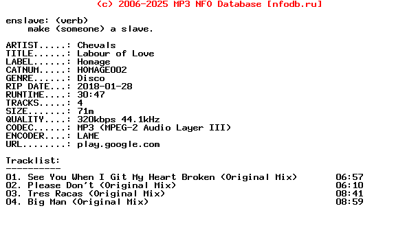 Chevals-Labour_Of_Love-EP-(HOMAGE002)-WEB-2018