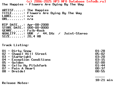 The_Happies-Flowers_Are_Dying_By_The_Way-2007