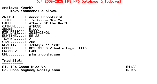 Aaron_Broomfield-Im_Gonna_Mis_Ya-(ATH050)-WEB-2018