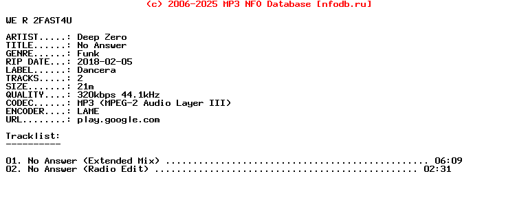 Deep_Zero-No_Answer-WEB-2018