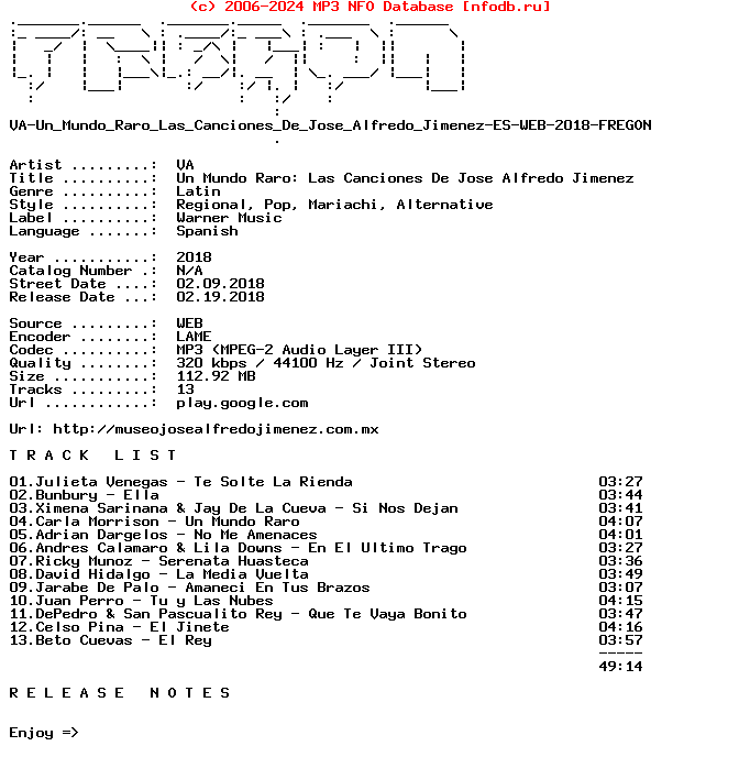 VA-Un_Mundo_Raro_Las_Canciones_De_Jose_Alfredo_Jimenez-ES-WEB-2018-Fregon