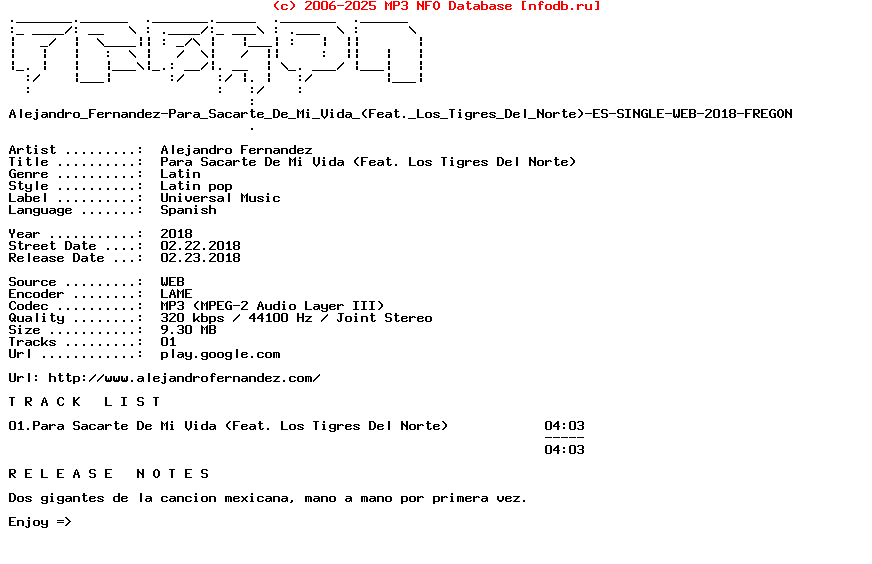 Alejandro_Fernandez-Para_Sacarte_De_Mi_Vida_(FEAT._LOS_TIGRES_DEL_NORTE)-ES-Single-WEB-2018-Fregon