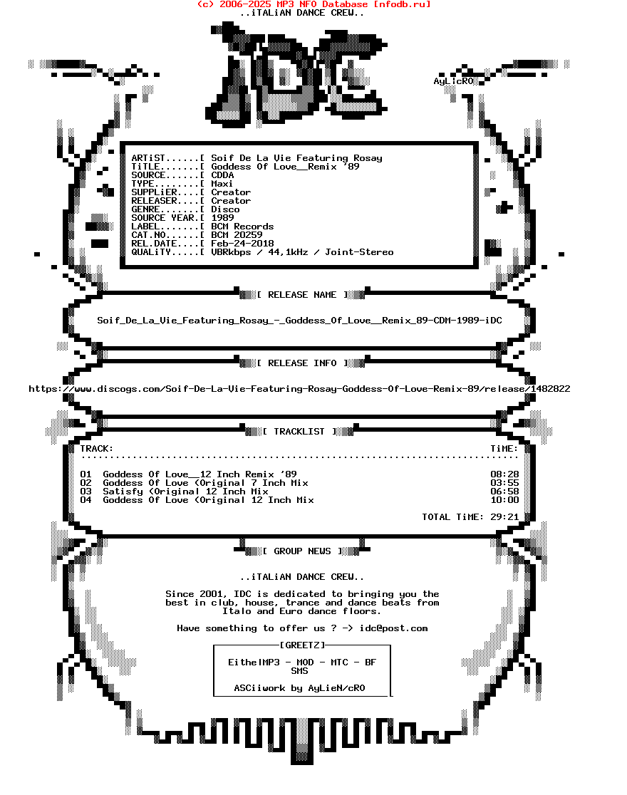 Soif_De_La_Vie_Featuring_Rosay_-_Goddess_Of_Love__Remix_89-CDM-1989-iDC