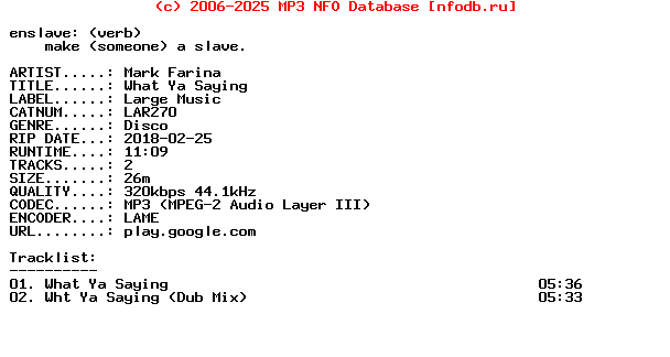 Mark_Farina-What_Ya_Saying-(LAR270)-WEB-2018