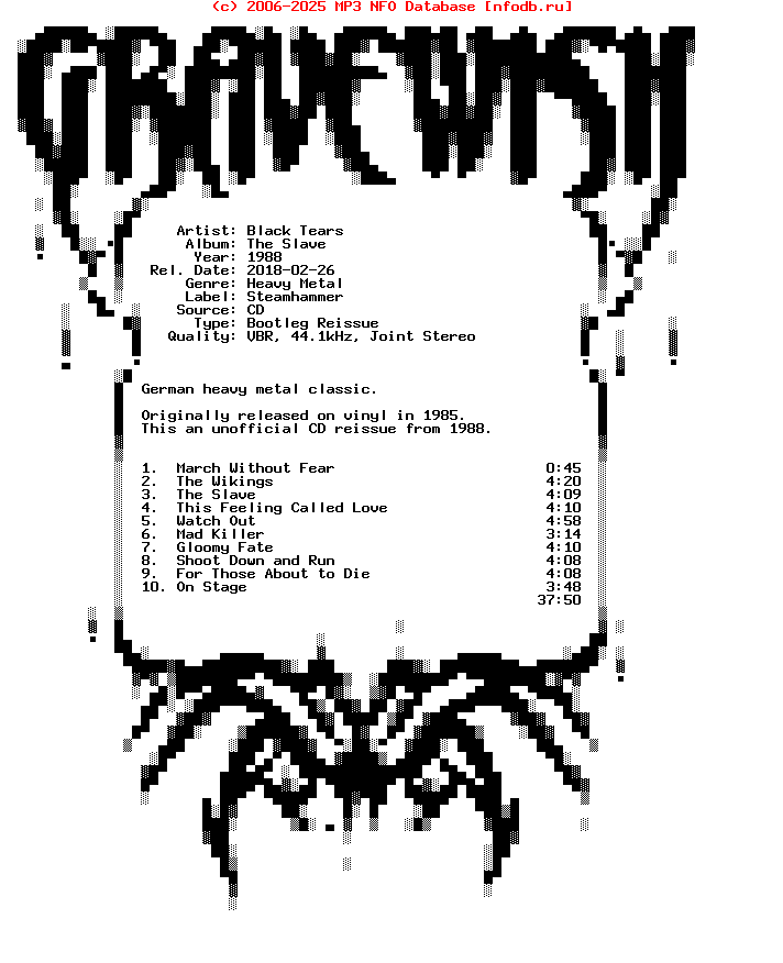 Black_Tears-The_Slave-Bootleg_Reissue-1988