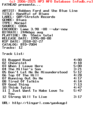 Robben_Ford_And_The_Blue_Line-Handful_Of_Blues-1995