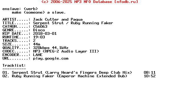 Jack_Cutter_And_Paqua-Serpent_Strut__Ruby_Running_Faker-(C56063)-WEB-2018