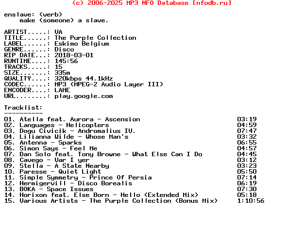 VA-The_Purple_Collection-WEB-2018