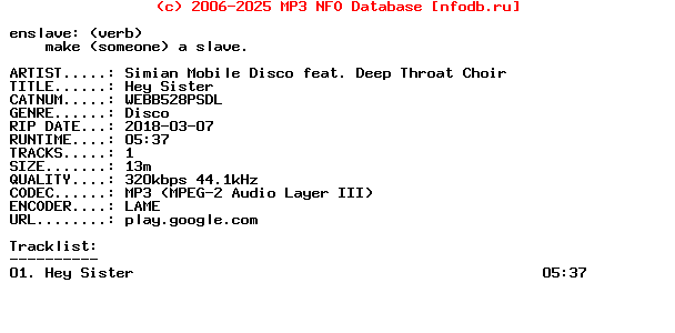 Simian_Mobile_Disco_Feat_Deep_Throat_Choir-Hey_Sister-(WEBB528PSDL)-WEB-2018