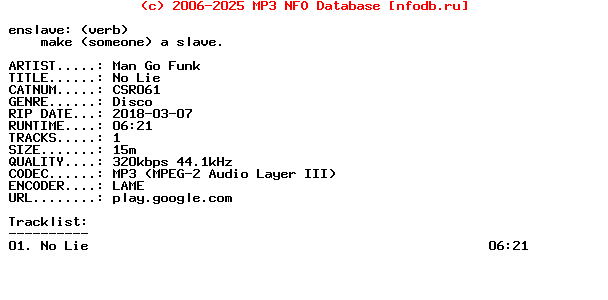 Man_Go_Funk-No_Lie-(CSR061)-WEB-2018
