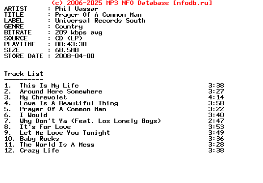 Phil_Vassar-Prayer_Of_A_Common_Man-2008