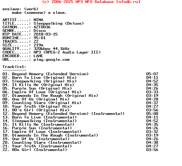 Nina-Sleepwalking_(DELUXE)-Bonus_Tracks-(AZT0036)-WEB-2018