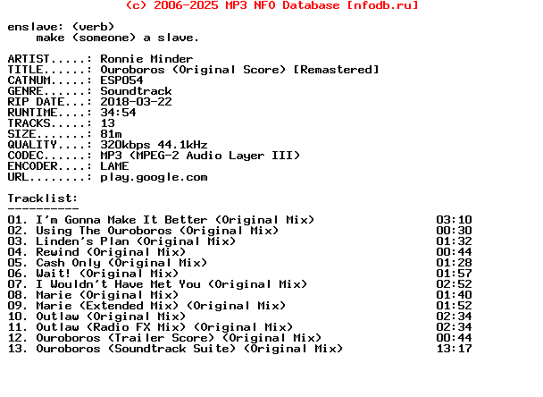 Ronnie_Minder-Ouroboros_(ORIGINAL_SCORE)_Remastered-(ESP054)-WEB-2018
