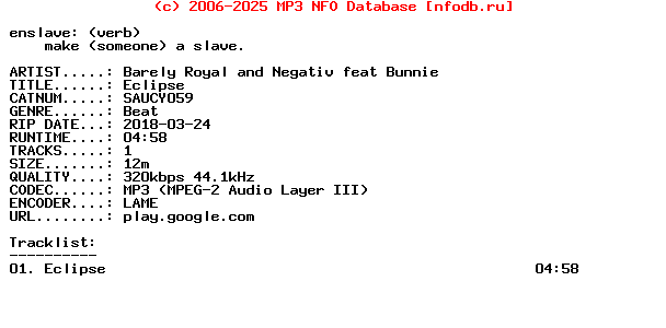 Barely_Royal_And_Negativ_Feat_Bunnie-Eclipse-(SAUCY059)-WEB-2018